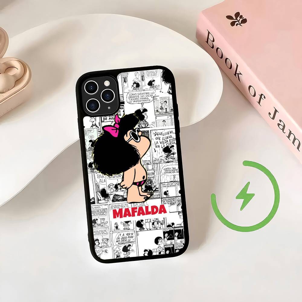 

Горячий Мафальда Магнитная Зарядная Крышка Чехол Для Телефона Для IPhone 17 16 14 13 12 11 15 Pro Max Для Magsafe Беспроводной iPhone 13 pro