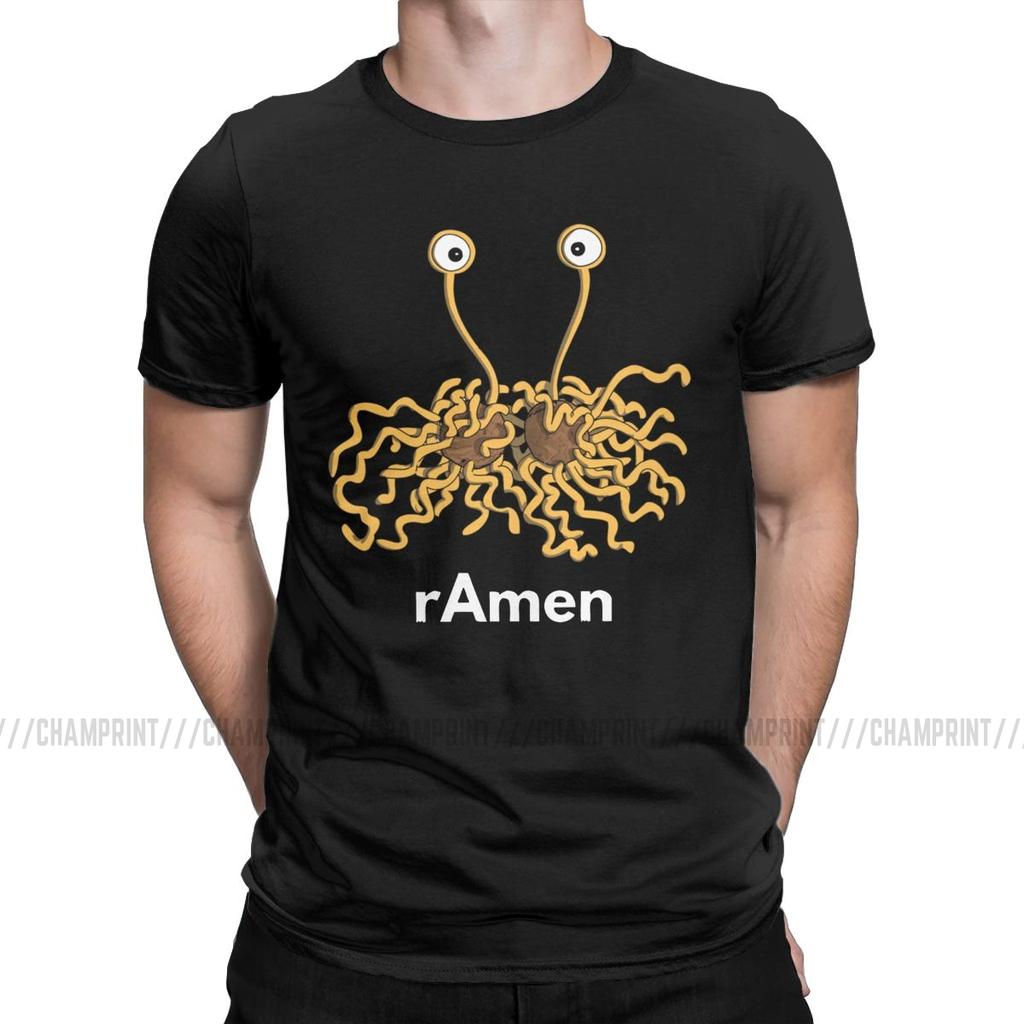 Men T Shirts Flying Spagetti Monsterism Monster Pastafarianism Skeptic Atheist Hipster Tee Shirt Fsm Religion Church