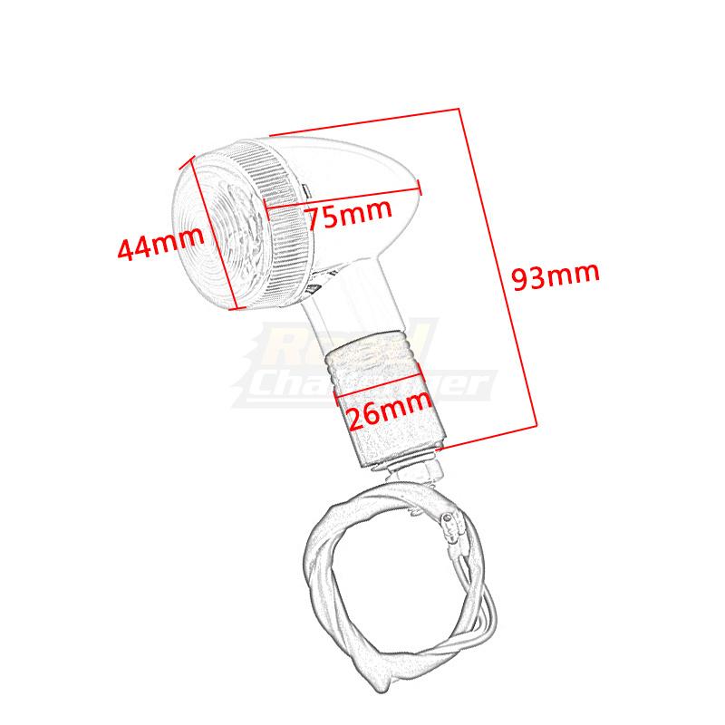 2Pcs 12V Universal Motorcycle Turn Signal Indicator Light Turning Amber Lamp Bulb For Suzuki Harley Honda Kawasaki Yamaha