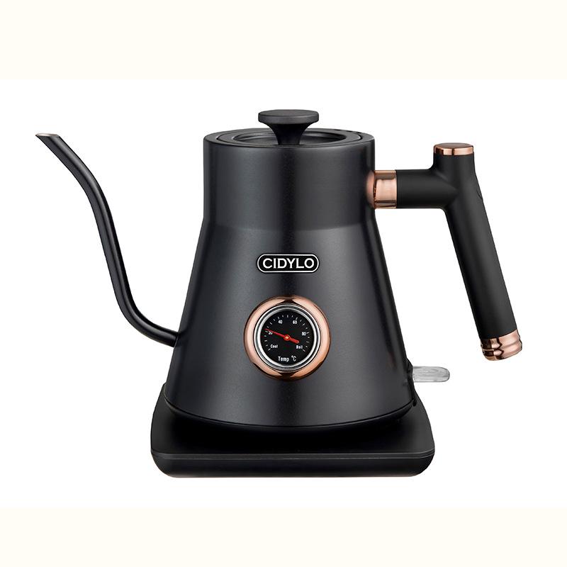 

CiDylo Sidingle Retro Stainless Steel Electric Kettle and Pour-Over Coffee Pot with Narrow and Long Spout YK-139T чорний