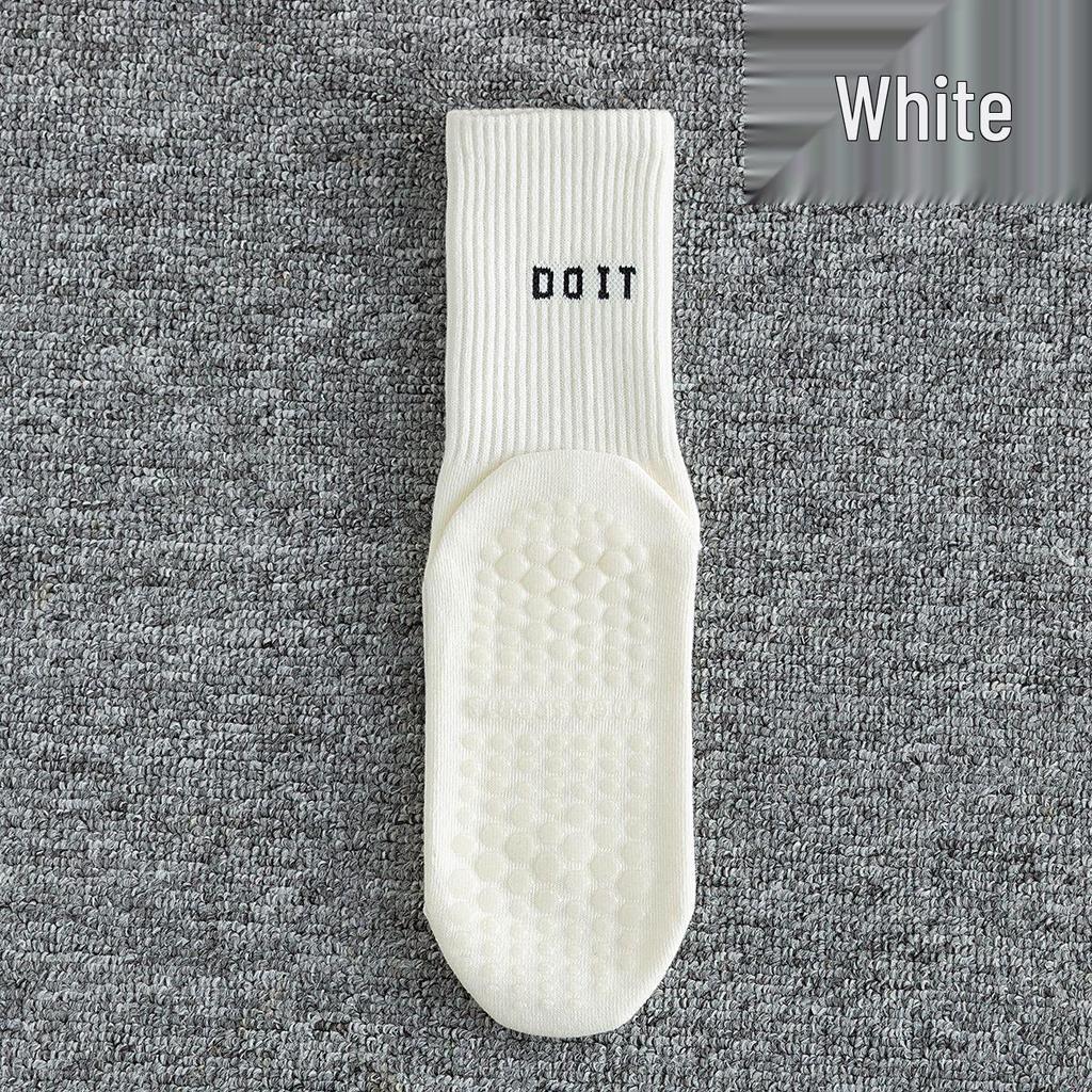 Non-Slip Mid-Calf Full Coverage Cotton Yoga Socks for Pilates, Dance, Exercise, and Trampoline
