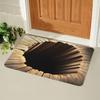 Floor Mat 3D Optical Illusion Patterns Dust Removal Non-Slip Door Mat Fade-Resistant Anti-Static Entrance Rug Cleaning Mat