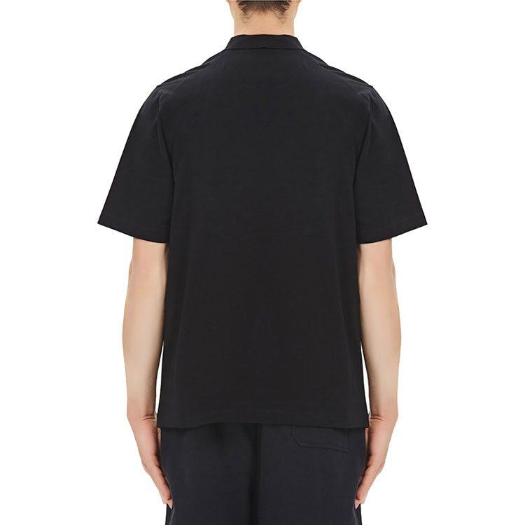 Y 3 Polo Shirts Men's Black Polo Collar Moderate Straight Fit FN3355