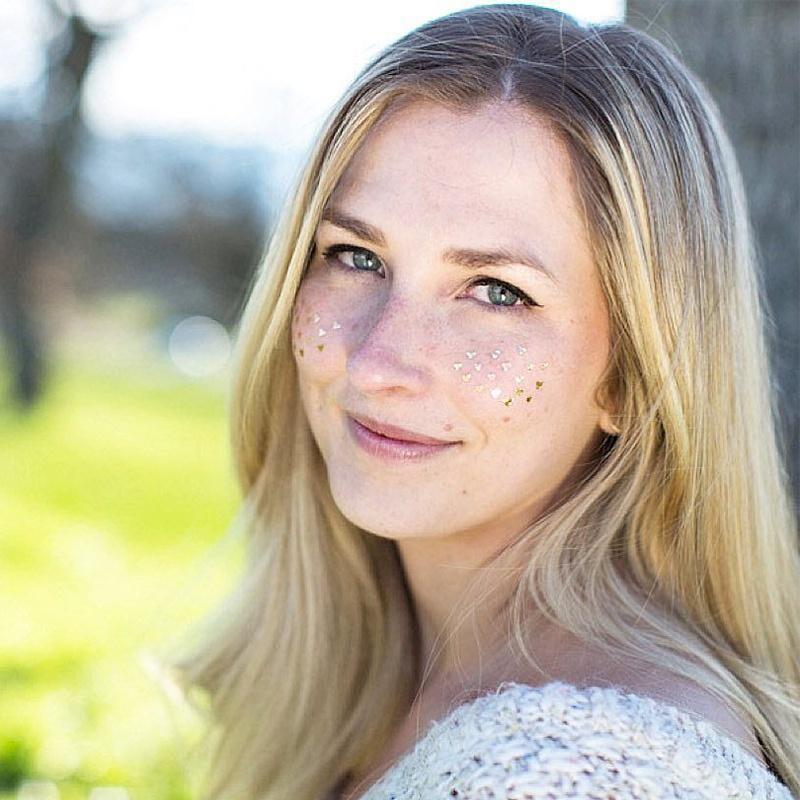 1 Stk Face Tattoo Stickers Spot Water Transfer Stickers Eye Glitter Freckles Hot Gold Face Eye Pasta Personality Decoration