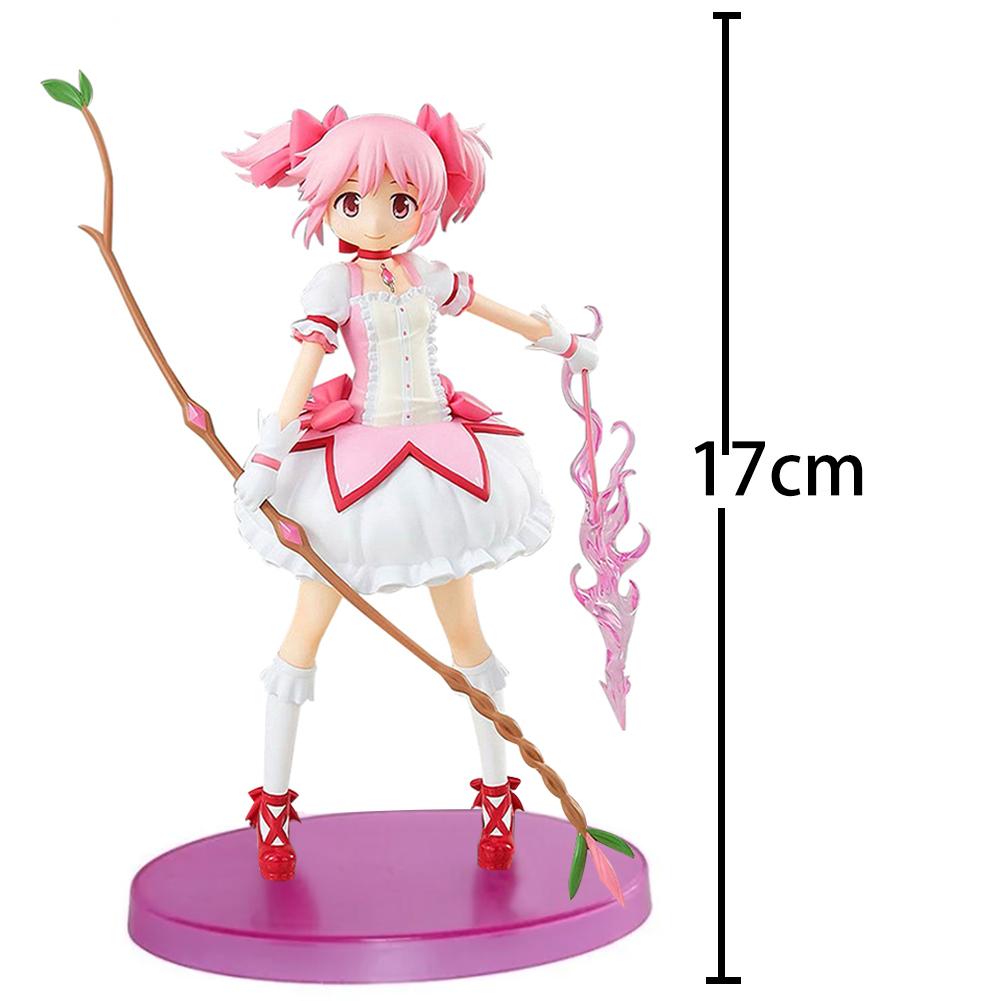 Аниме Магическая девушка Фигурка Канамэ Мадока Фигурка действия Канамэ Мадока фигурка ПВХ Модель Декор Статуя Кукла Игрушка Рождественский Аниме Подарок 17cm