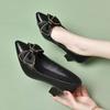 Women Fashion Sweet Light Weight Bow Tie Spring Slip On Stiletto Heel Shoes for Office Lady Elegant Black Pumps Ab535