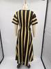 European & American V-neck Ruffle Big Swing Summer Dress - Women's Short Sleeve
