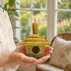 Easy To Install Bird House Thatched Hut House, Decorative Resin Weatherproof Small Animal for Trees Hanging Shelter Outdoor Garden Backyard