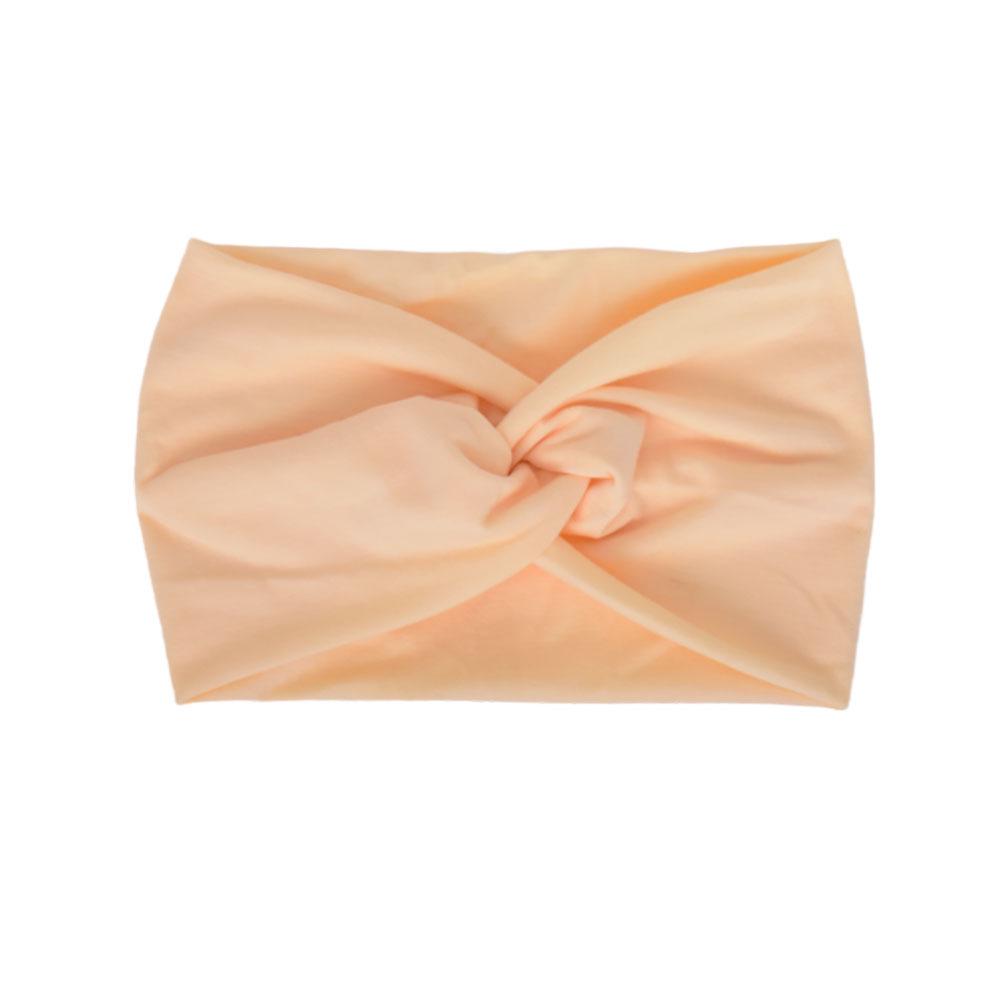 Faixa de cabeça elástica de ioga boêmia europeia e americana – acessório esportivo de cabelo com estampa cruzada de aba larga para mulheres