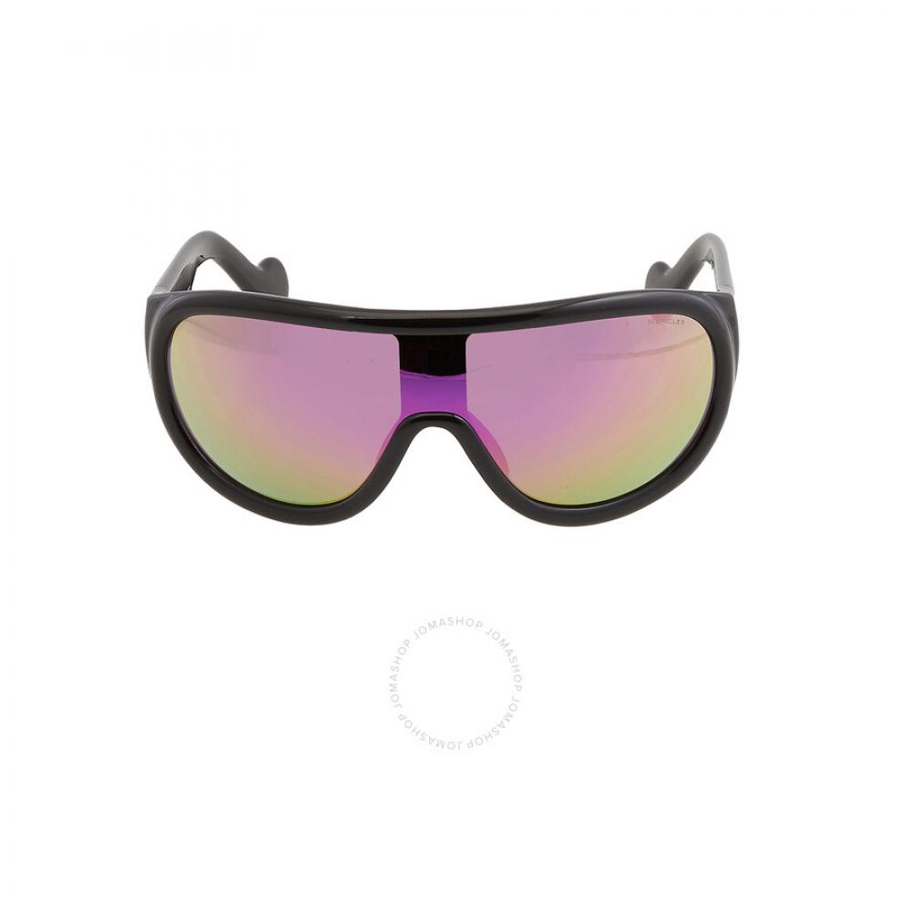 

Moncler Розовые солнцезащитные очки унисекс с зеркальным щитком ML0106 01U 00