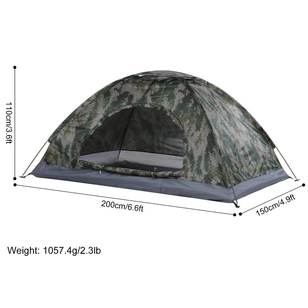 1-2 Person Ultralight Portable Camping Tent - Single Layer Hiking Tent with UPF 30+ Anti-UV Coating for Beach Fishing Outdoor
