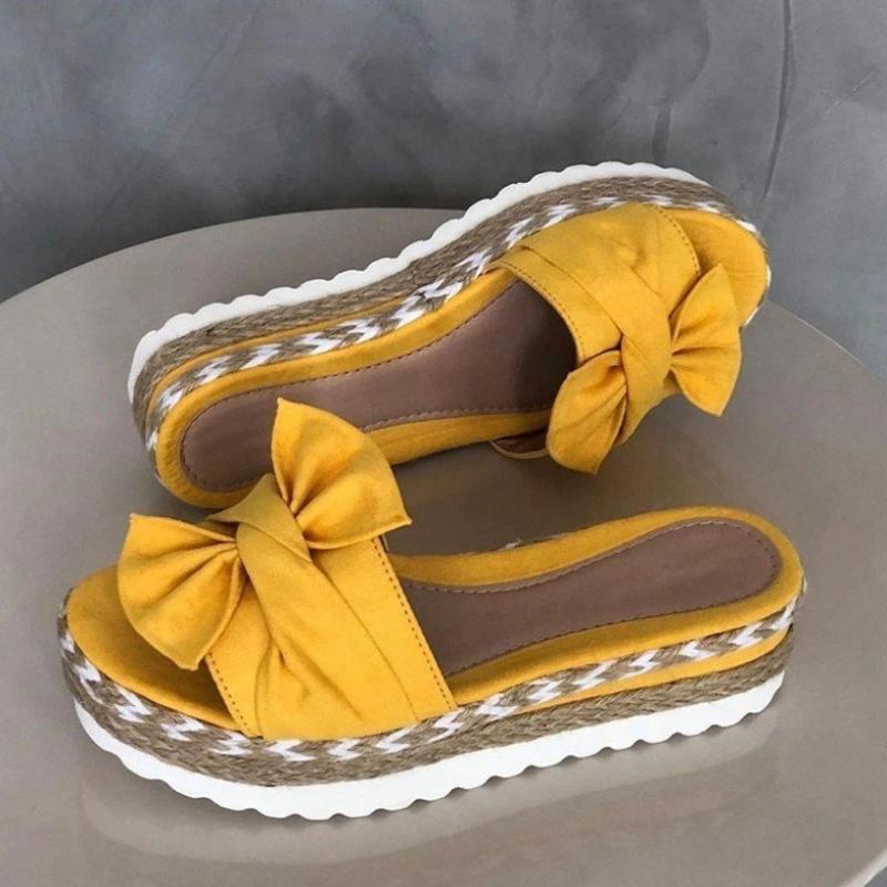 

Women s Slope Heel Platform Sandals Summer Slippers 35 жовтий