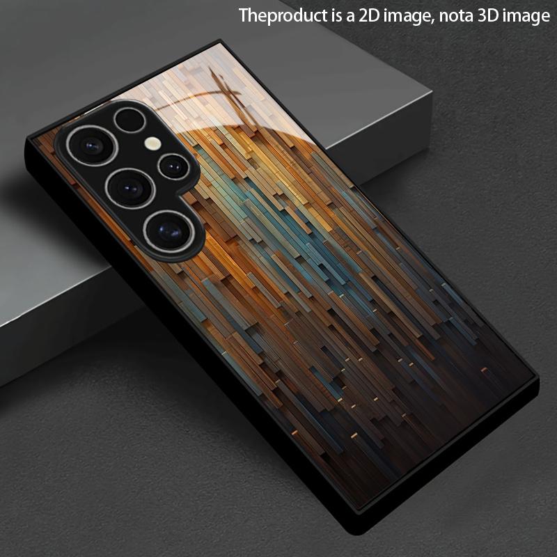 Wood Texture Pattern 2D Phone Case for Samsung S26 S25 S24 S23 S22 S21 S20 A56 A36 A16 - Glass Protective Cover