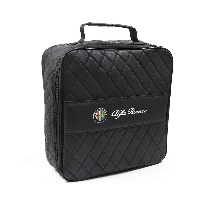 Car Stickers For Alfa Romeo Leather Car Charging Cable Storage Box New Energy Charger Portable Bag For Alfa Romeo 4C 159 166 Spi