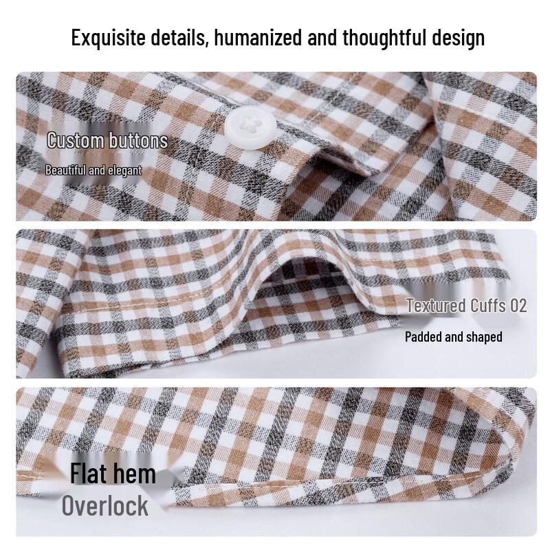 FIRS Men's Cotton Plaid Short Sleeve Shirt