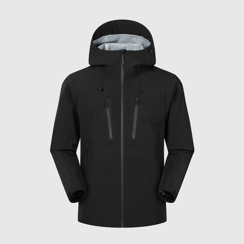 National Standard First-class Jacket Men's and Women's Outdoor Functional Waterproof Jacket Couple Spring and Autumn Windproof Hooded Jacket