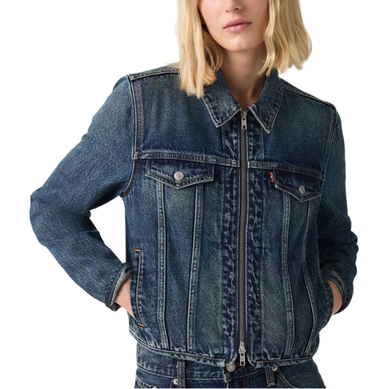 Levi's Denim Jackets Women's Medium Blue Lapel Moderate 00C0A-0000