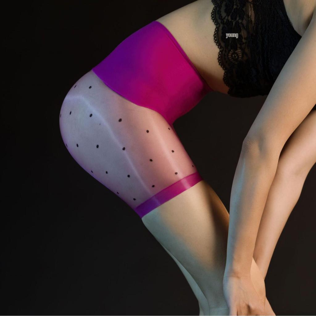 Prickiga 5D Ultratunna Sömlösa Boxerkalsonger & Strumpbyxor Set med Silkeslen Glans Shorts & Trosor