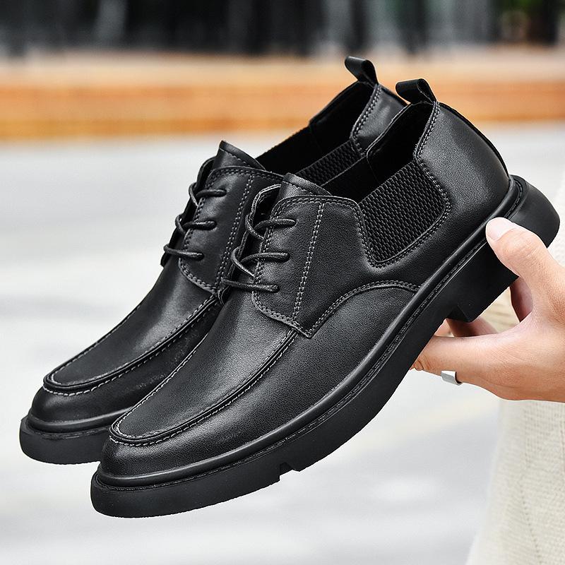 2025 new business men's shoes, cowhide leather shoes fashion trendy shoes, single shoes large size leather shoes Shoes