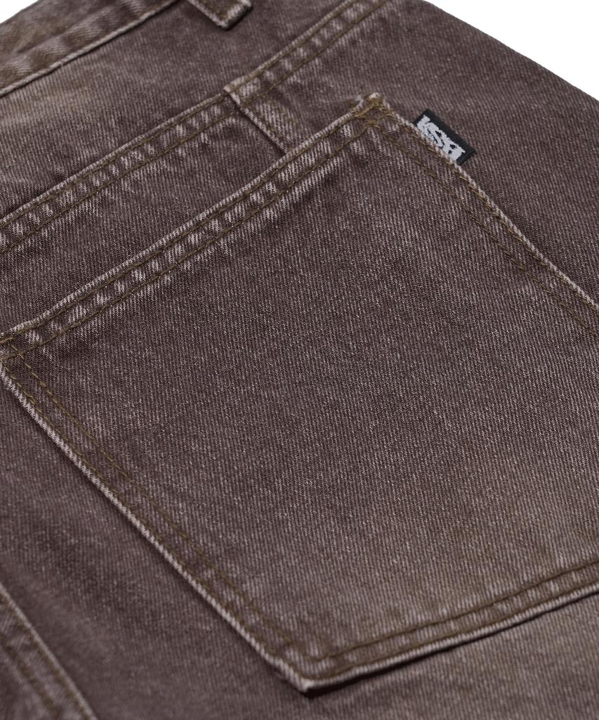Bieseulaebis Ashmetric Washed Denim Pants Rust