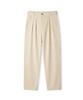 CONNECT KINLOCH Washed Cotton Loose Fit Double-Pleat Pants [Beige]