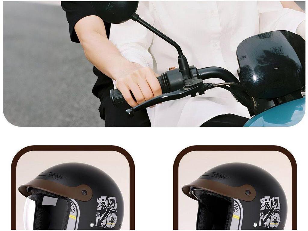 Certified 3C Electric Vehicle Helmet with Winter Ear Protection and Hidden Visor