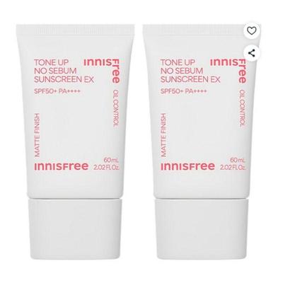 Tone-Up No-Sebum Sunscreen EX SPF50+ PA++++ (2 Pack, 60ml Each)