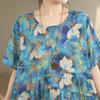 DIMANAF Women New 2026 Sundress Plus Size Summer Casual Print Long Dress Cotton Loose Oversize Maxi Floral Beach Holiday
