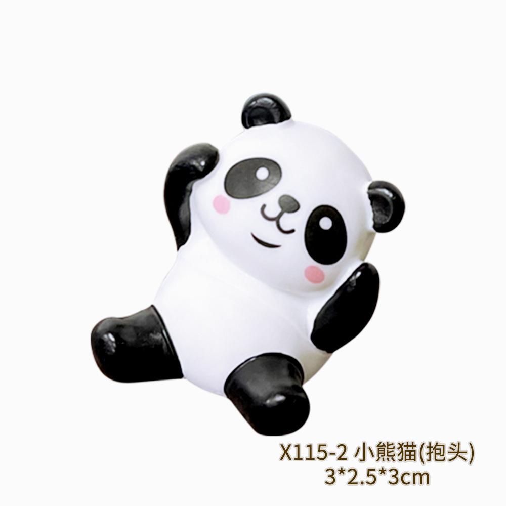 Cute Mini Panda Car Ornaments DIY Decoration Doll Car Interior Accessories Toy Garden Desktop Household Decoration Gifts New