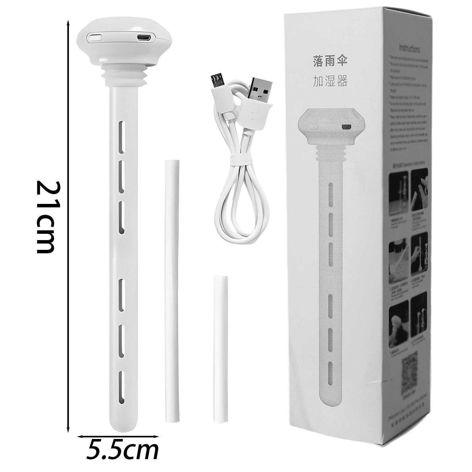 

Universal Mini Air Humidifier Mist Maker Portable LED Lamp Blue Light USB Rechargable for Mineral Water Bottles with Cotton Rod