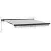 Retractable Awning Light Grey and White 300 X 250 Cm