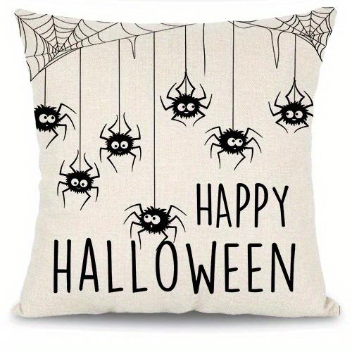 Home Decor Spooky Cat and Halloween-themed Pillow Covers Pattern Cushion Cover Suitable for Sofa Bedroom Car Pillow Cover
