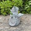 Dragon Planter Eggshell Planter Resin Plant Pots Indoor for Outdoor Window Garden Balcony Desk Nursery Gardening Lovers