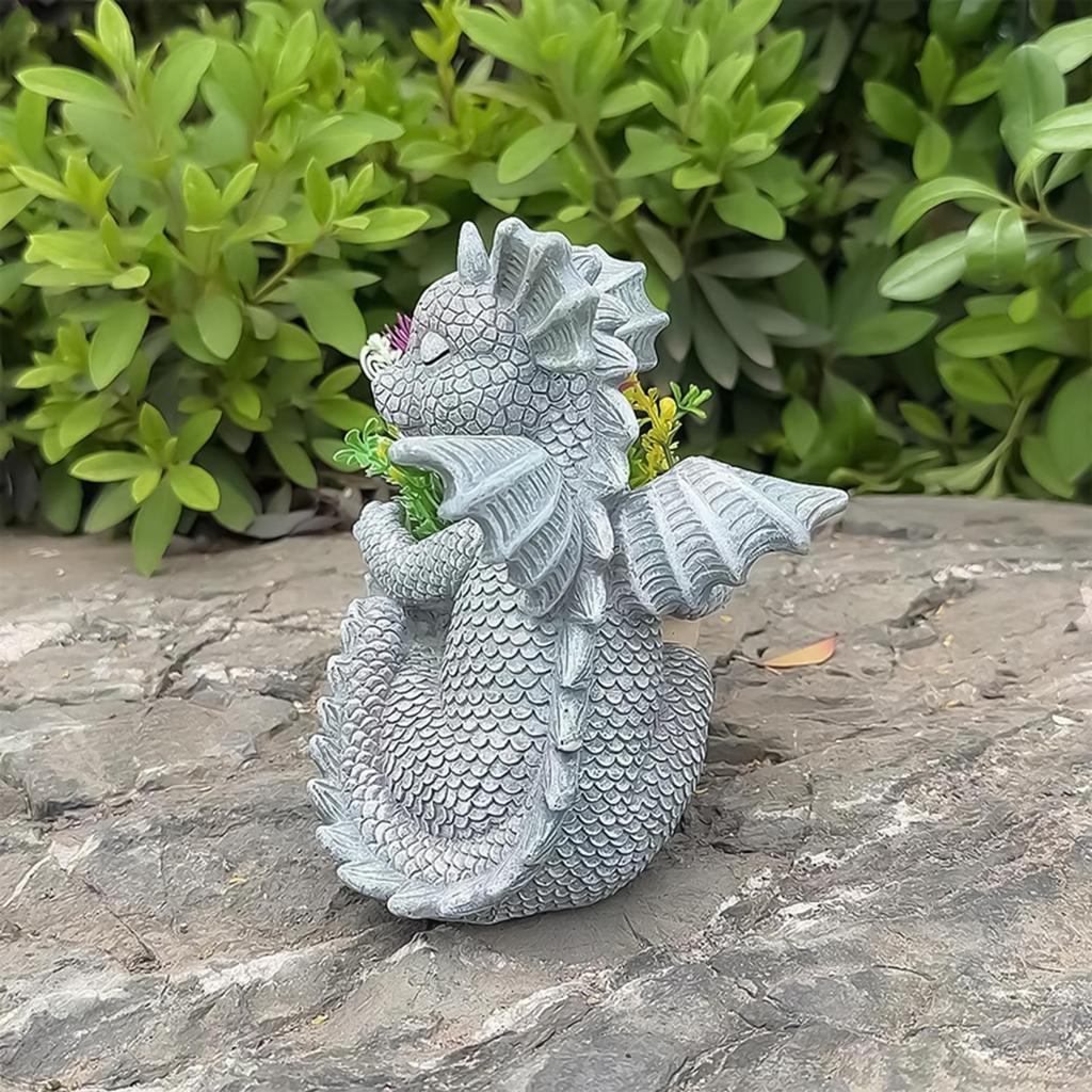 Dragon Planter Eggshell Planter Resin Plant Pots Indoor for Outdoor Window Garden Balcony Desk Nursery Gardening Lovers