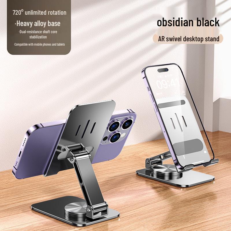 Foldable Rotating Metal Phone & Tablet Stand with Custom Logo