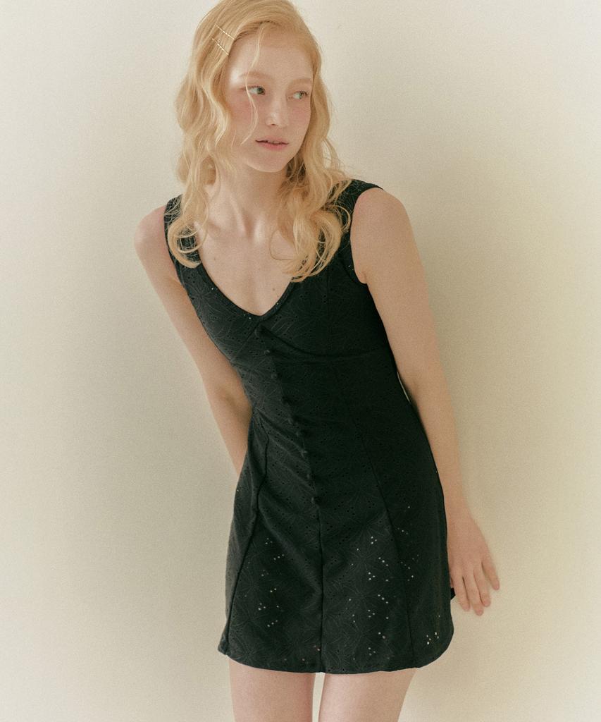 Ninakoseuta Nereid Lace Swimsuit_Black