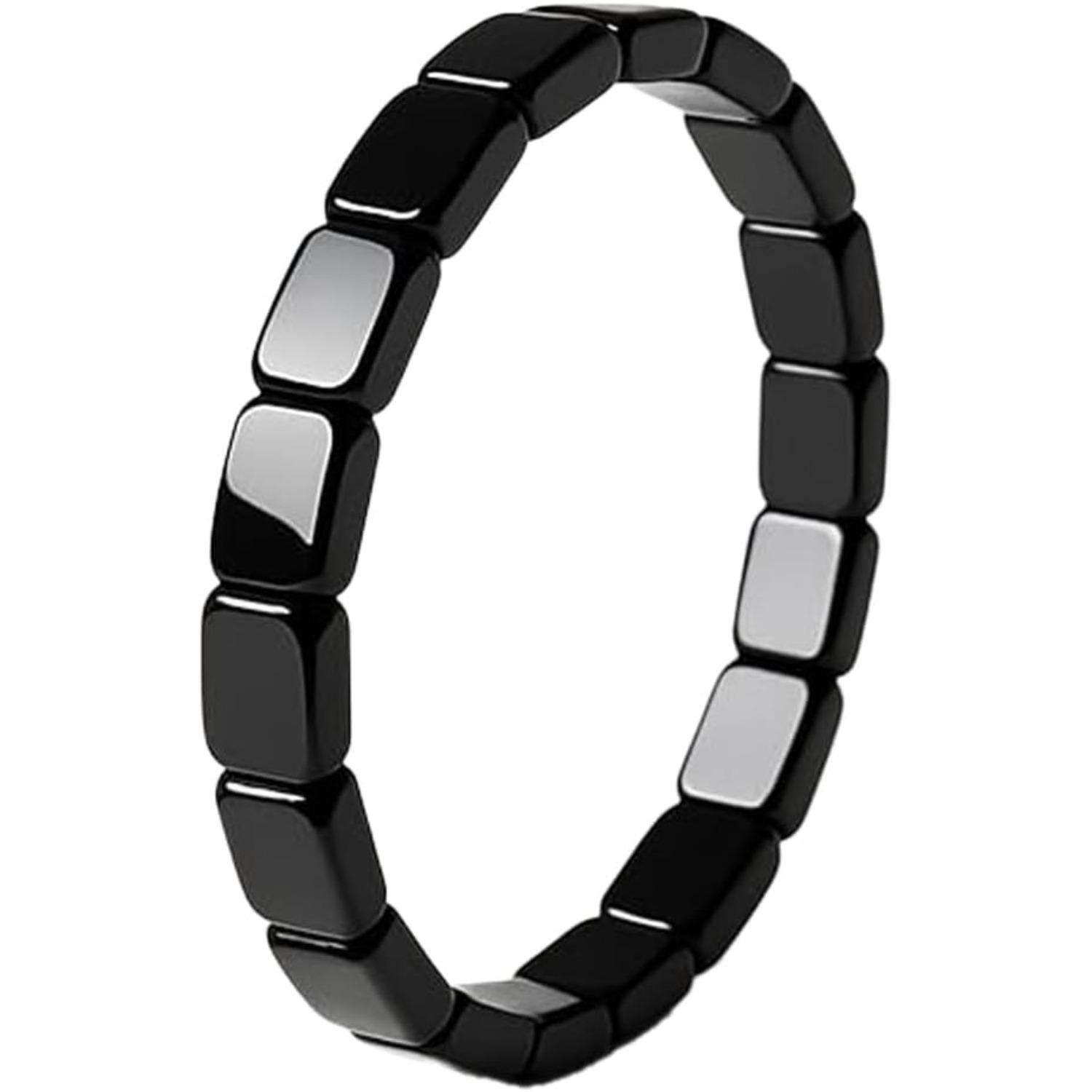 1/2 шт. Браслет из гематита для мужчин, Верните себе остроту ума и уверенность, Натуральный гематит, Браслеты-цепочки из бусин, Вдохновляющий подарок, Ювелирные изделия