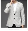 Herren Casual Frühling/Herbst Baumwolle Leinen Blazer Jacke