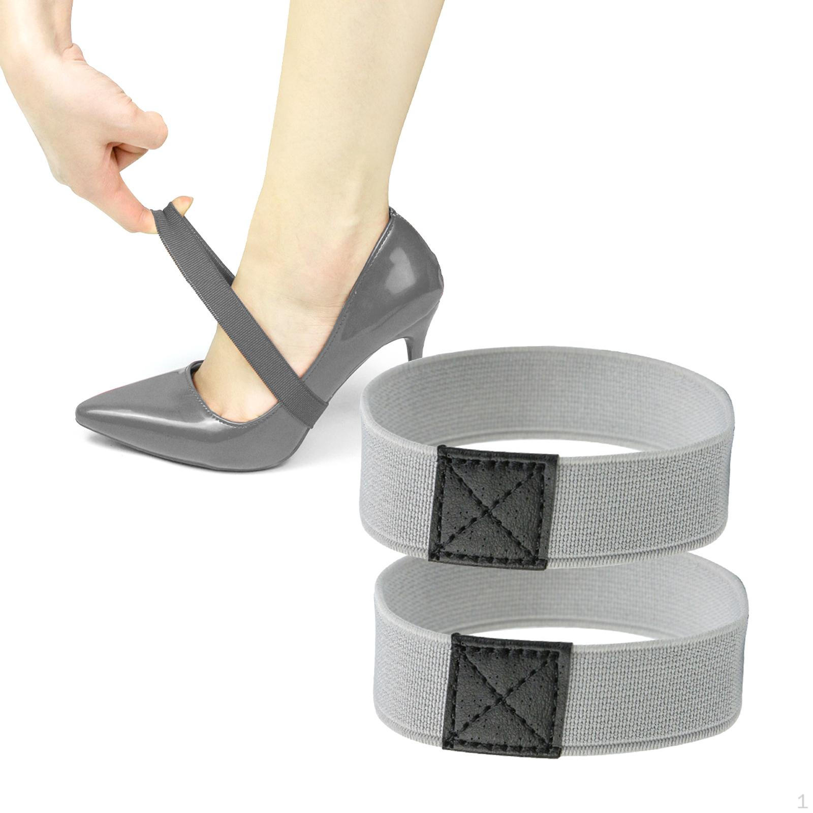 

2 шт. эластичные ремешки для обуви для женщин и девочек ремень на лодыжку против распускания шнурков светло-серый