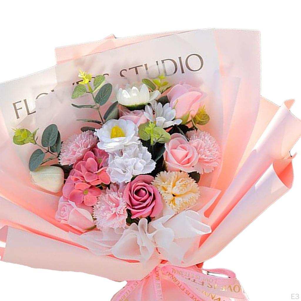 Exquisite Soap Blossom Arrangement, Fragrant Faux Rose Bouquet for Special Occasions
