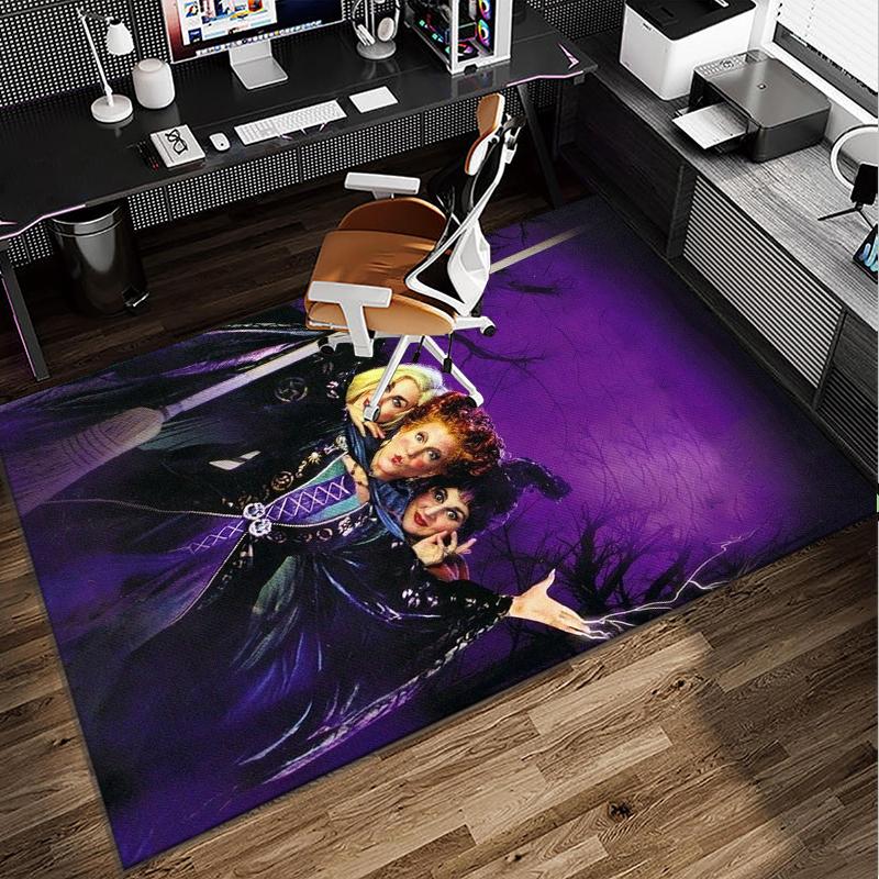 Hocus witch Halloween Magic Office Rug Chair Mat, Game Carpet, Suitable for Front Door, Bedroom, Living Room, Desk, Holiday Gift
