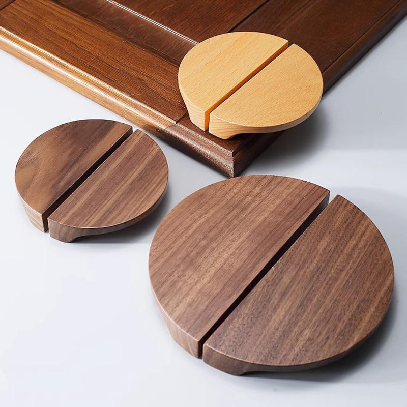 Rustic Style Wood Furniture Pulls Easy To Install Cabinet Handles for Kitchen Wardrobe Closet Drawer Farmhouse Renovation