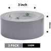 BOMEI PACK Unil - Grey Cloth Adhesive Tape, Heavy Duty Duct Tape 3 Rolls 50 Mm X 50 M for Repair Work, Fixatio172