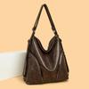 Popular Korean Style Lazy Soft Leather Women's Bag with Large Capacity, Versatile Shoulders, Fashionable Crossbody and Single Shoulder Bag for Women