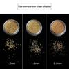 Caviar Nail Nails Gold And Silver Steel Beads Do Not Fade 1.2Mm Metal Microbeads 1000 Round Box Nail Jewelry