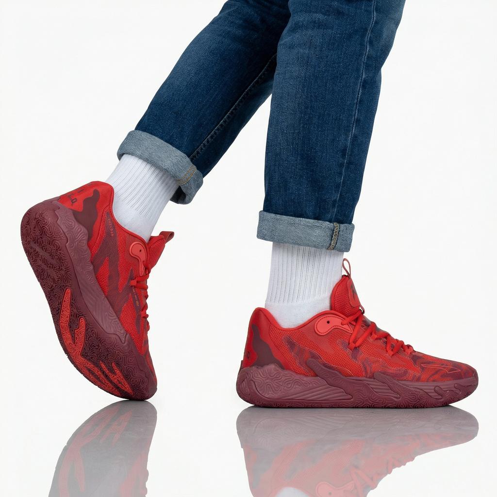 Puma MB.03 Lo Team - LaMelo Ball - Herren Sneakers Basketball Schuhe Rot 310519-02 ORIGINAL