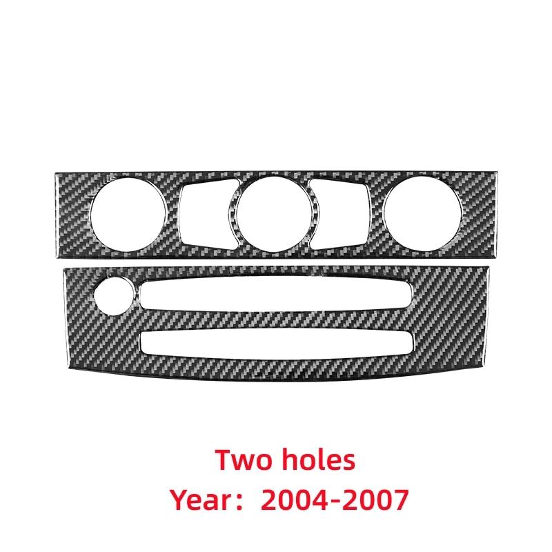 For BMW 5 Series E60 2004-2010 Accessories Carbon Fiber Interior Car Air Conditioner CD Control Panel Trim Cover Frame Stickers