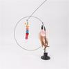 Suction cup cat teaser stick feather kitten self-hi rod to relieve boredom cat pet toy with replacement headband bell cat supplies