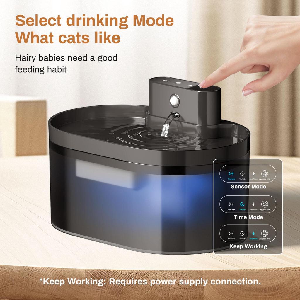 Infrared Smart Pet Water Dispenser for Cats & Dogs - Long Battery Life & Circulating Water