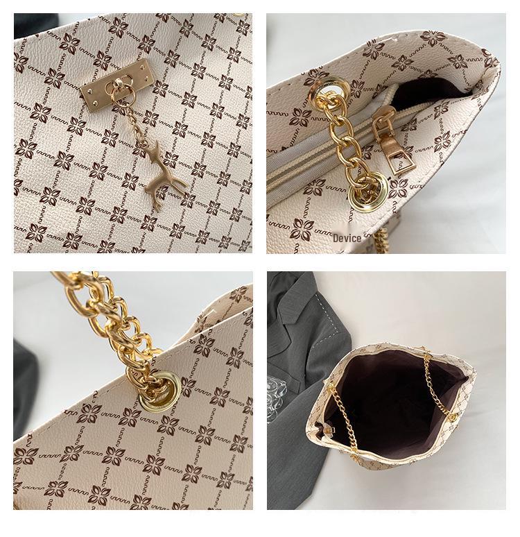 2024 Spring Retro Texture Chain Shoulder Bag for Women